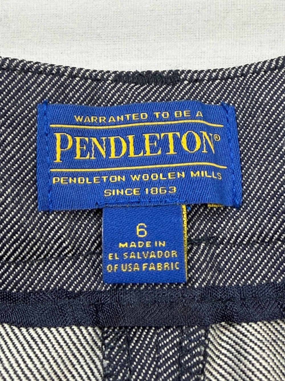 Pendleton Women’s Virgin Wool Gray Navy Twill Tailored Trousers Pants Size 6 - Picture 5 of 12